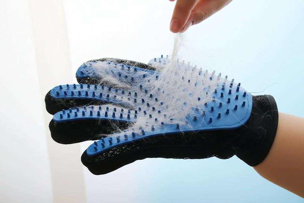Pet Glove Cat Grooming Glove Cat Hair Deshedding Brush Gloves Dog Comb for Cats Bath Hair Remover Clean Massage Brush for Animal