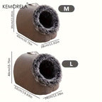 Cat Bed Comfortable Pet Sleeping Bed, Portable Cat Bed Warm and Thickened Pet Bed with Handle Portable Cat Bed
